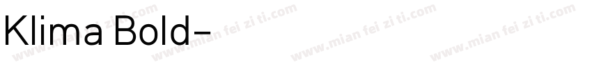 Klima Bold字体转换